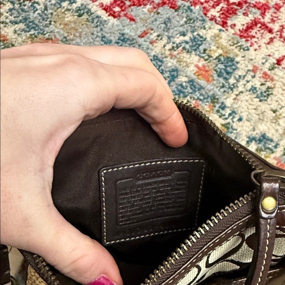 Coach Patchwork Crossbody Bag - Brown, Tan, and Gold - Picture 3 of 5